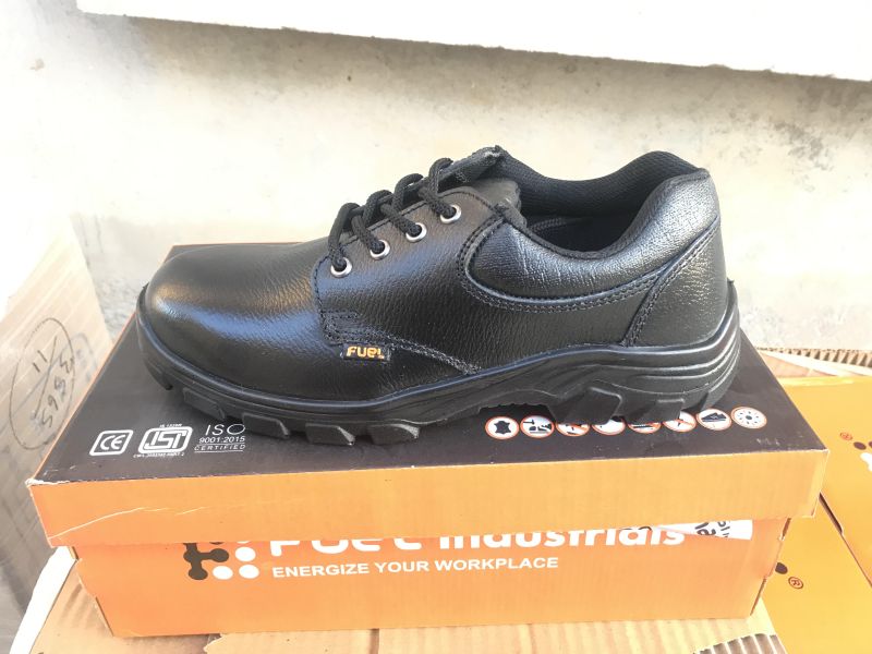 Fuel Falcon Black Leather Safety Shoes