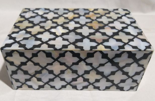 7 x 5 x 2.5 Inch MDF MOP Resin Box