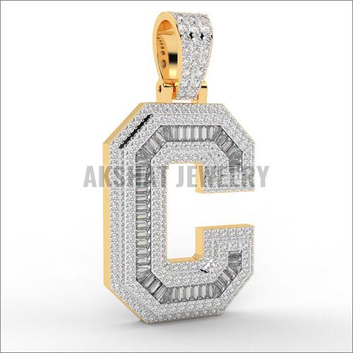 C Type Hiphop Diamond Pendant
