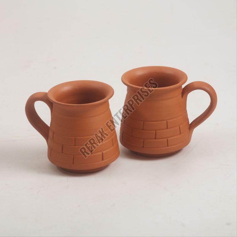 Handmade Terracotta Clay Mug Set