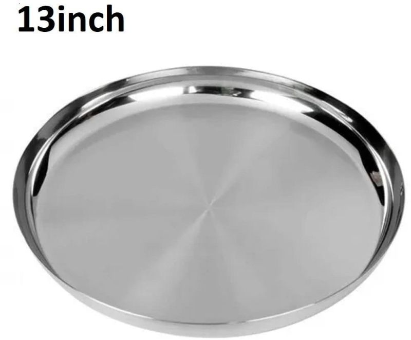 13 Inch Round Stainless Steel Dinner Plate