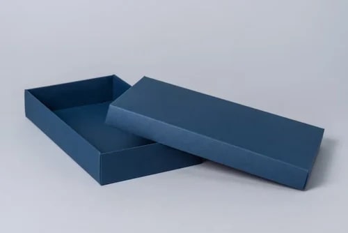 Blue Rectangular Cardboard Wallet Packaging Box