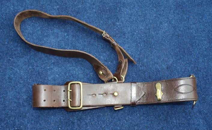 Army Uniform Sam Browne Leather Belt