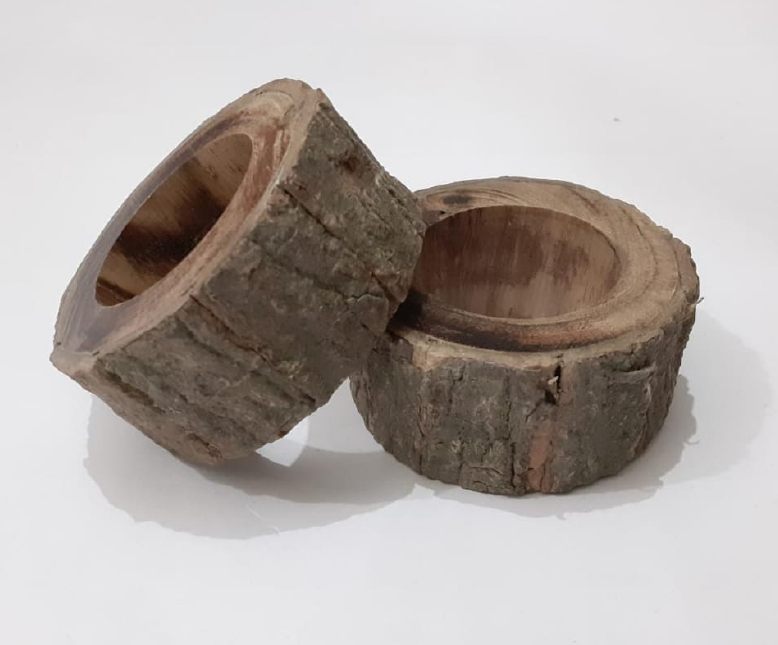 Round Wooden Napkin Holder