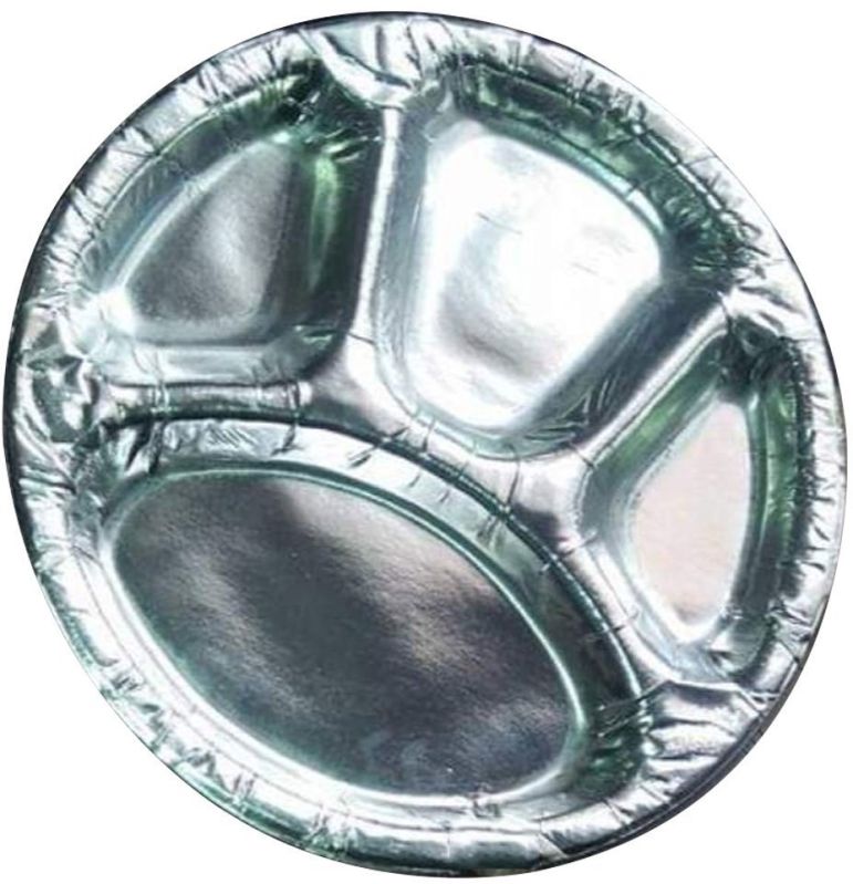 4 CP Round Silver Paper Plates