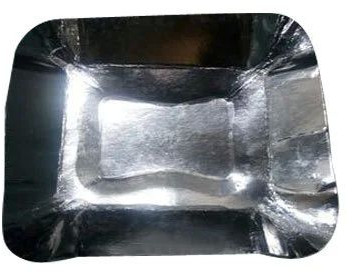 6 Inch Square Silver Paper Plate