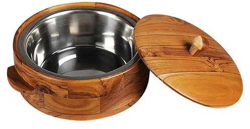 Round Wooden Chapati Box