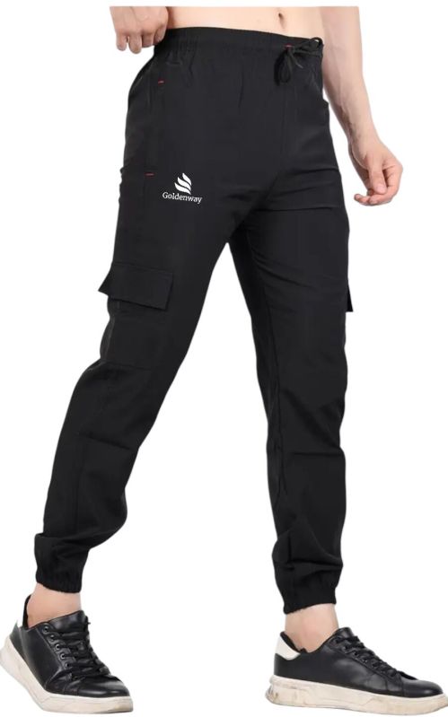 Goldenway Mens Black Lycra Track Pant