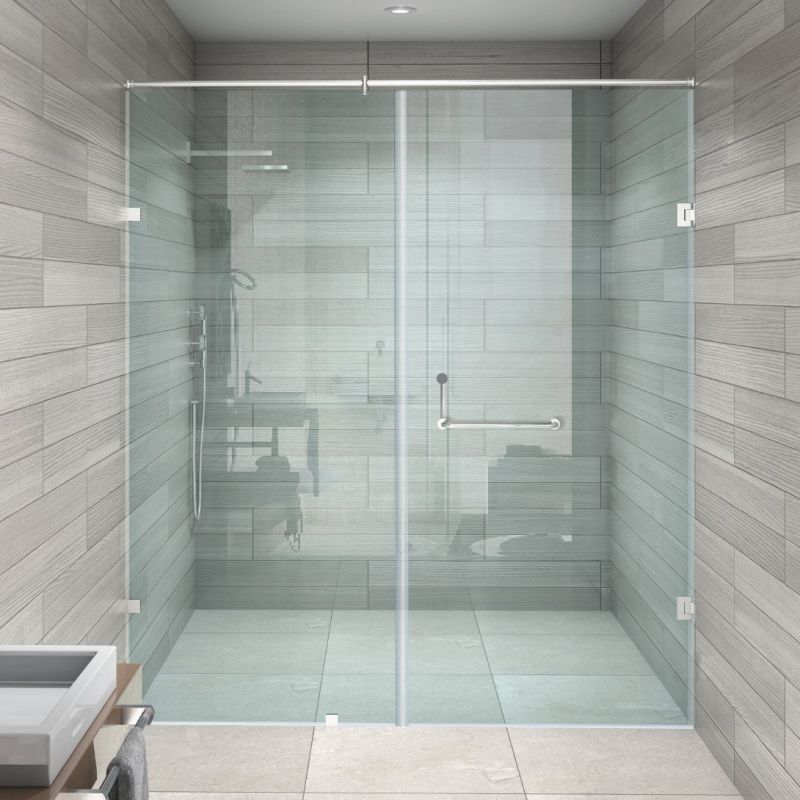 Plain Hinged Tempered Glass Shower Enclosure