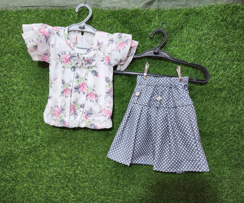 Girls Stylish Top & Mini Skirt