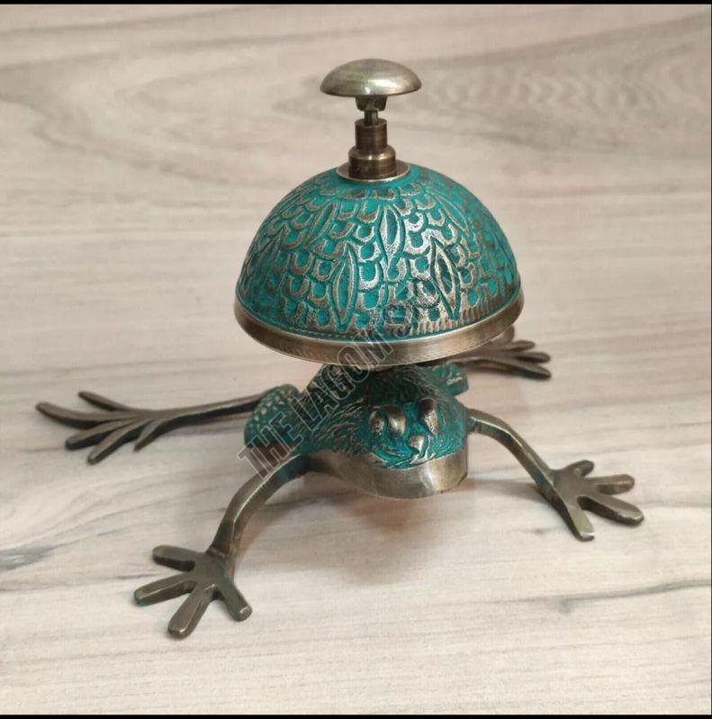 Antique Brass Frog Style Desk Bell