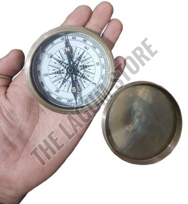 Round Brass Compass