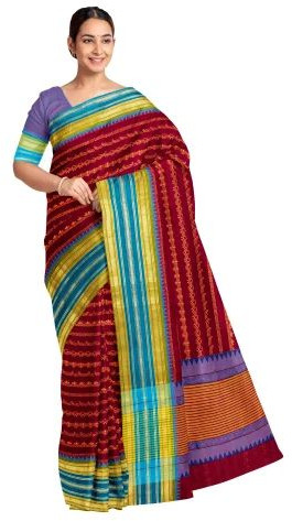 Ksr Handlooms Multicolor Kanchi Cotton Printed Saree