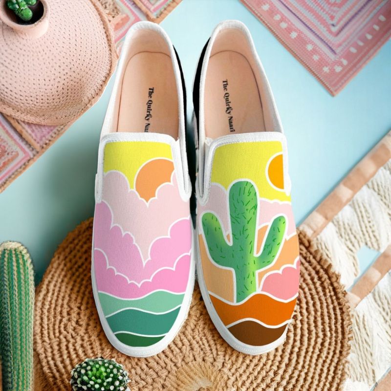 Sundowner Print Girls Slip On Shoes