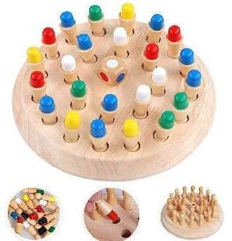 Wooden Memory Match Stick Board Game