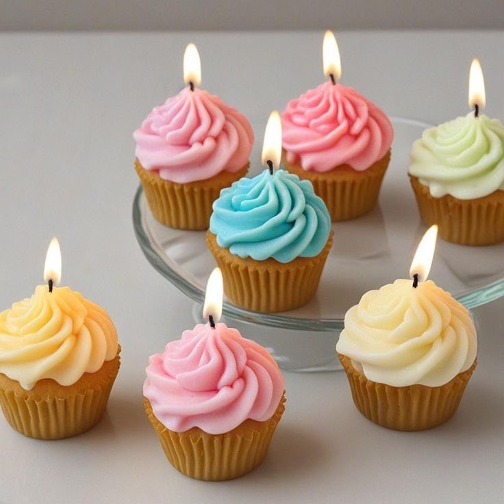 Cup Cake Celebration Candles