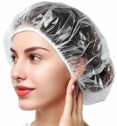 Transparent Plastic Disposable Shower Cap