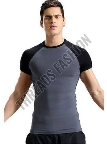 Men Cotton Plain Gym T Shirt