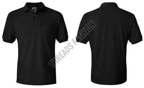 Men Plain Cotton Polo Neck T Shirt