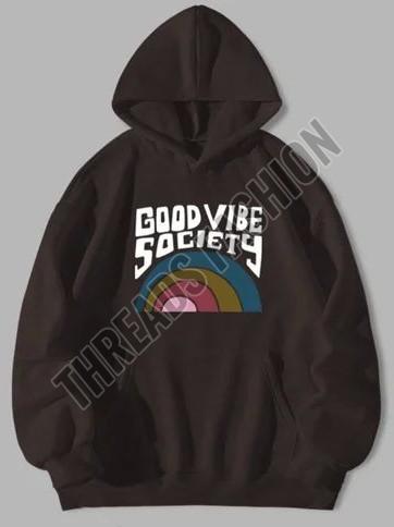 Mens Fleece Oversized Graphic Print Hoodie