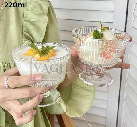 Glass Ice Cream Bowl Set