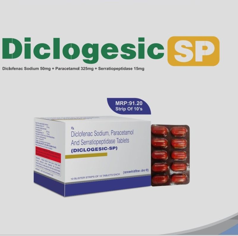 Diclofenac Paracetamol Serratiopeptidase Tablet