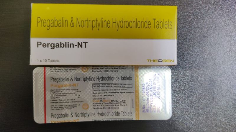 Pregabalin And Nortriptyline Hydrochloride Tablet