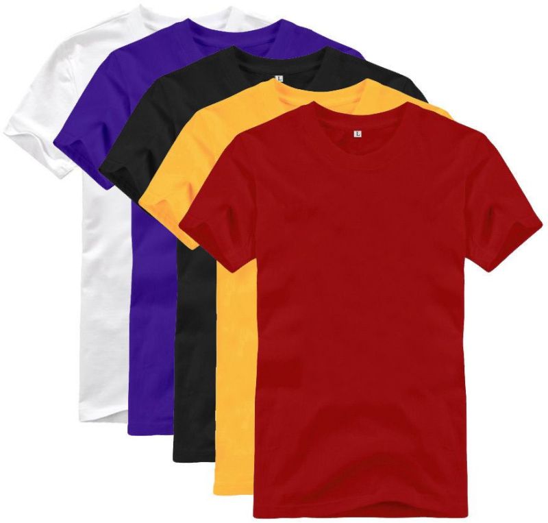 Men Plain Round Neck T-Shirt