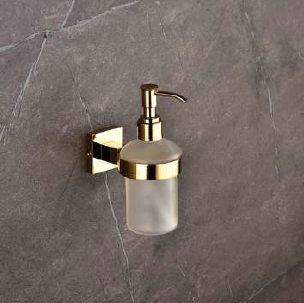 Gold Touch Glass Soap Dispenser