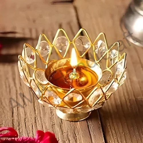 Crystal Lotus Diya