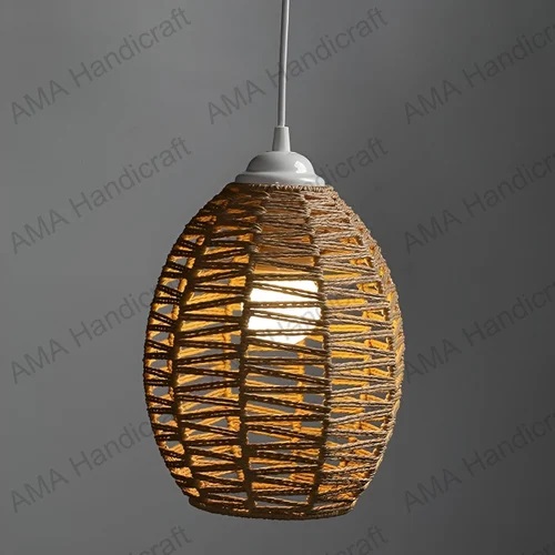 Handmade Jute Hanging Lamp