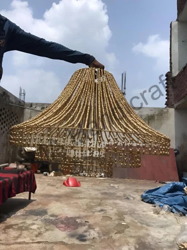 Wood Beaded Chandelier