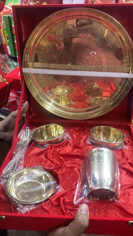 Brass Pooja Thali Set