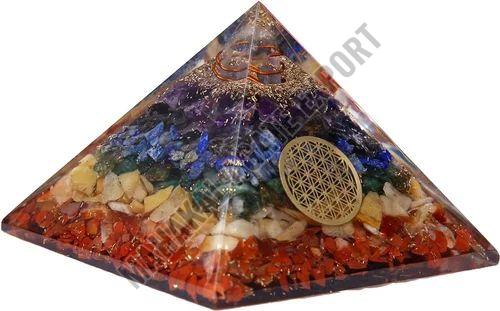 Multicolor Seven Chakra Orgone Pyramid