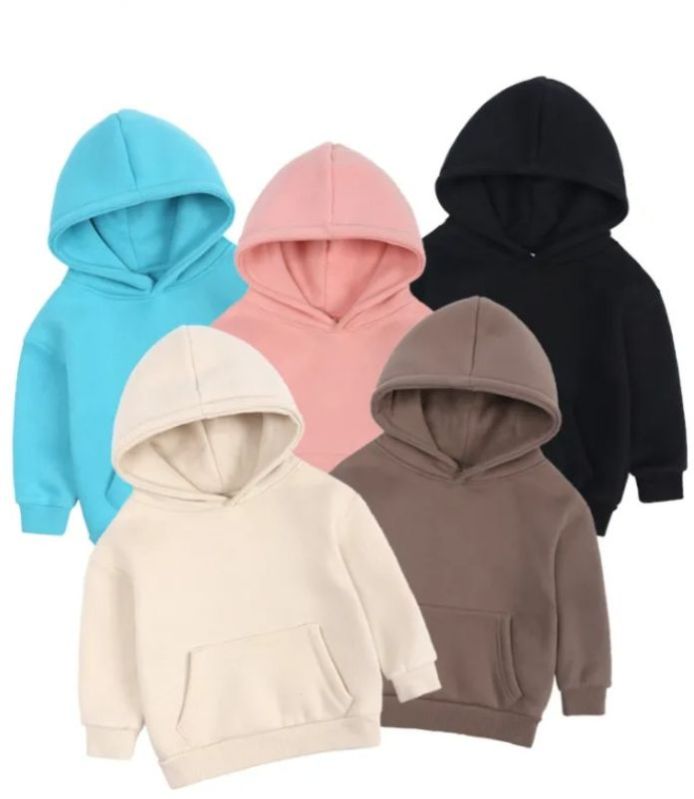 Girls Full Sleeve Plain Hoodies