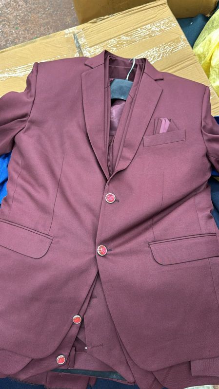 Mens Wine Wedding Wear Blazer