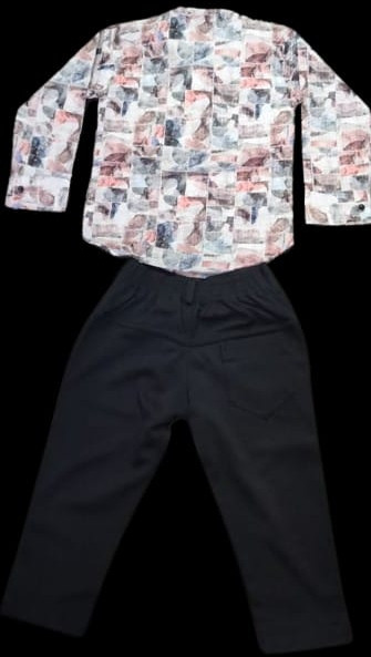 Boys Kids Full Sleeve Printed Shirt and Pant Set