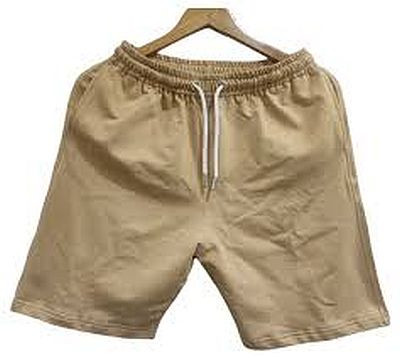 Mens Beige Terry Cotton Shorts