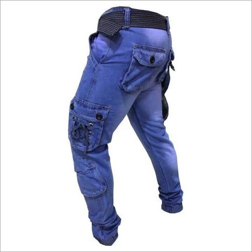 Mens Denim Cargo Pant