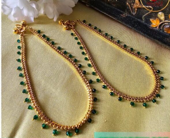 Fancy Brass Anklet Set