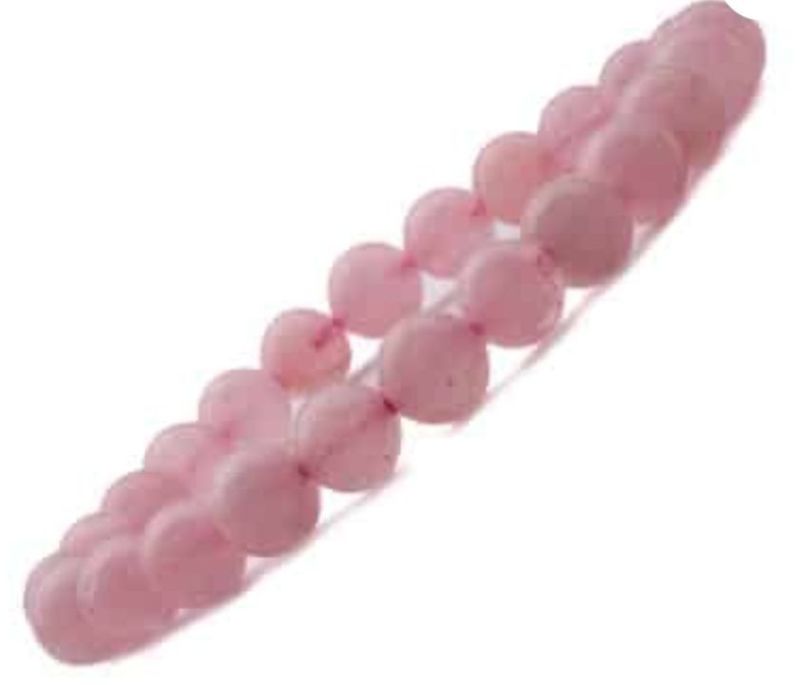 Pink Natural Rose Quartz Crystal Bracelet