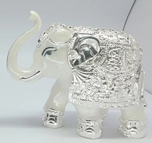 Silver Plated Elephant Statue