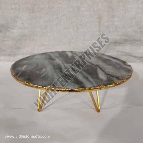 Black Marble Cake Stand