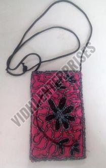 Pink Zari Mobile Purse