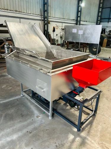 1 HP Rectangular Stainless Steel Snack Food Fryer