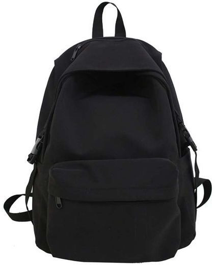 Ladies Black Canvas Backpack