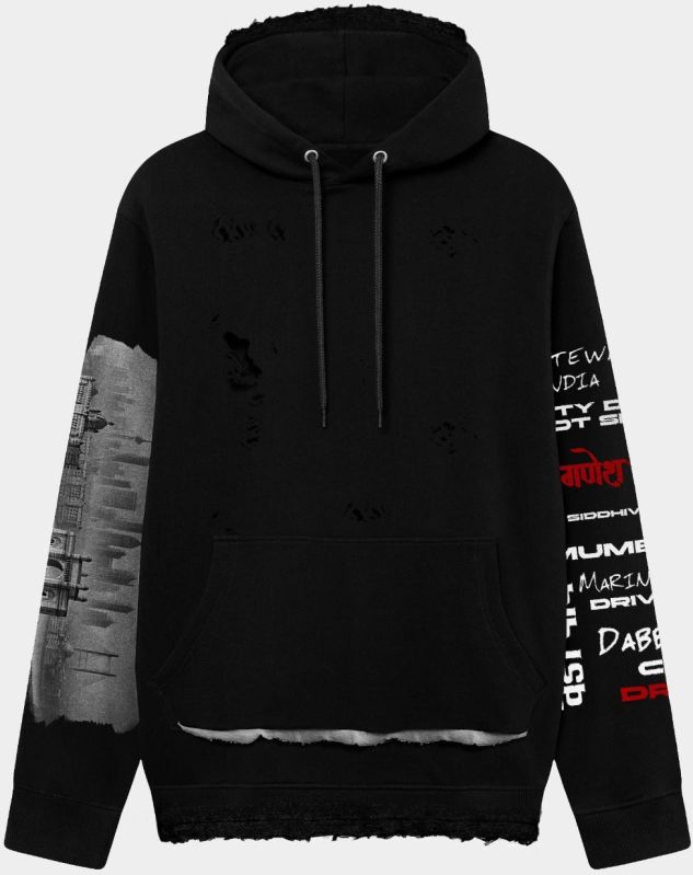 Mens Full Sleeves Anime Print Hoodie