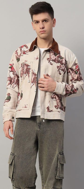 Mens Stylish Printed Shacket