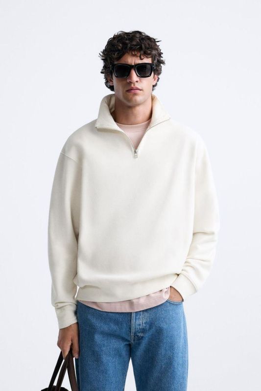 Mens Half Zip Up Sweatshirt