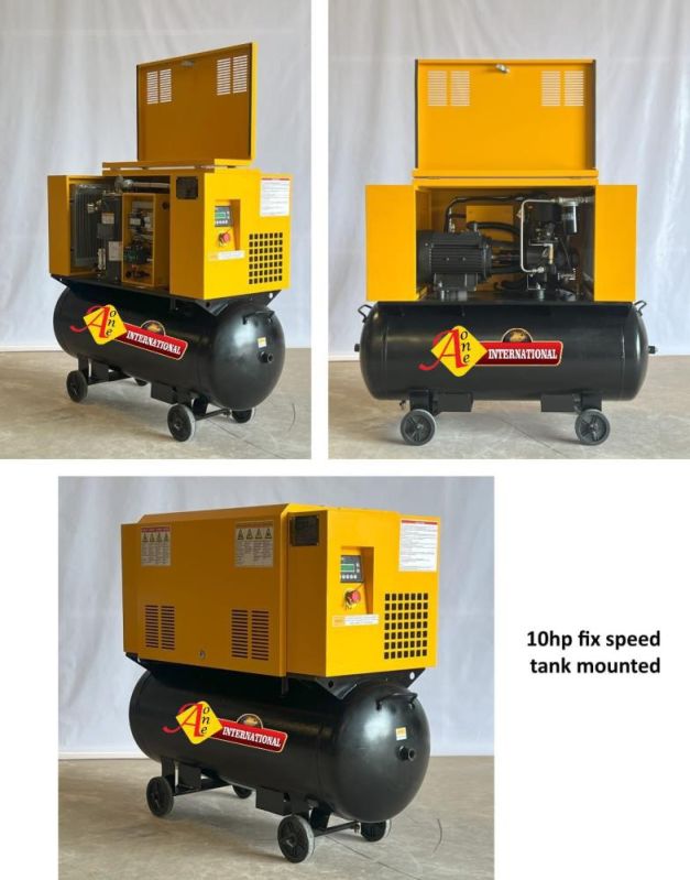 10 HP Tank Mounted Screw Air Compressor